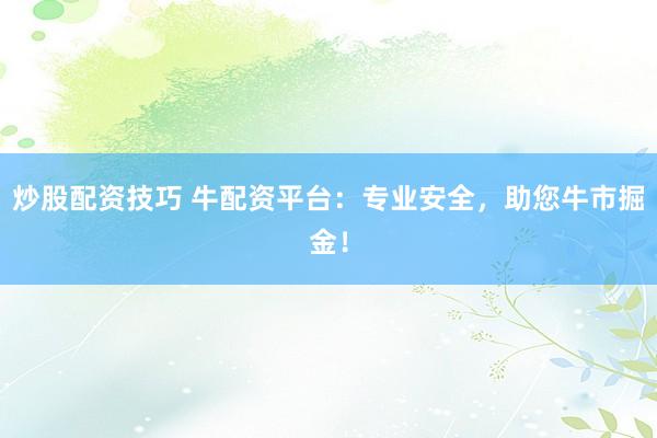 炒股配资技巧 牛配资平台:专业安全,助您牛市掘金!