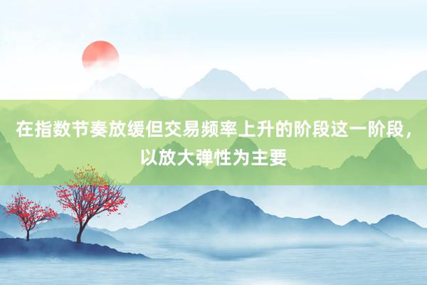在指数节奏放缓但交易频率上升的阶段这一阶段，以放大弹性为主要